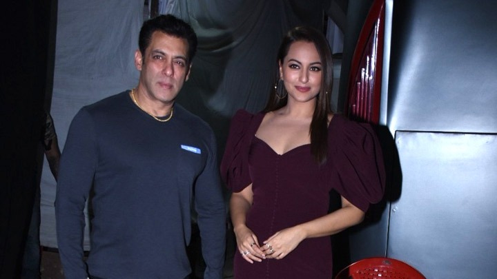 Salman Khan and Sonakshi Sinha snapped at Mehboob Studio in Bandra
