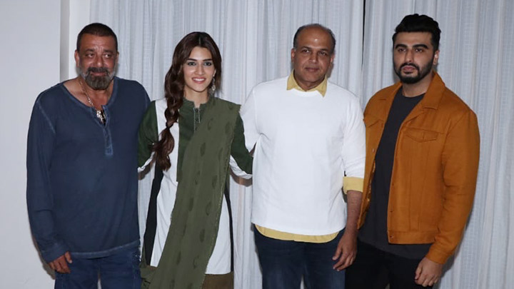 Sanjay Dutt, Kriti Sanon, Arjun Kapoor & Ashutosh Gowariker promoting film Panipat