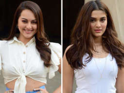 Sonakshi Sinha, Saiee Manjrekar and Kichcha Sudeepa snapped promoting their film Dabangg 3