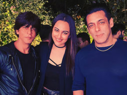 Sonakshi Sinha wishes Salman Khan on his birthday as they pose with Shah Rukh Khan