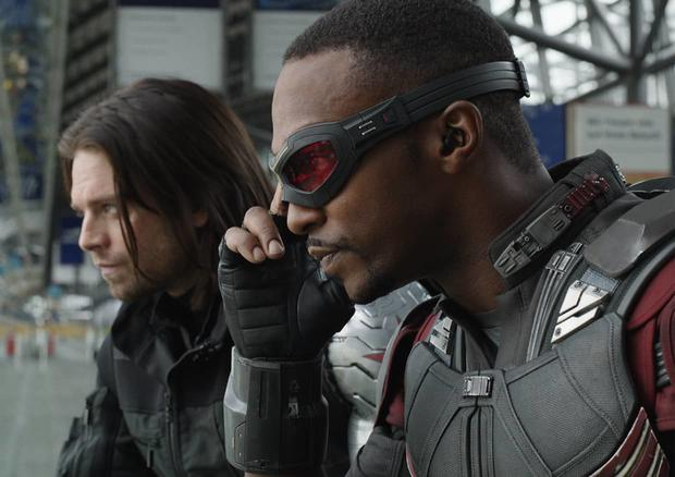 Leaked photos of Anthony Mackie and Sebastian Stan from Marvel's Falcon and The Winter Soldier reveal their new suits Leaked photos of Anthony Mackie and Sebastian Stan from Marvel's Falcon and The Winter Soldier reveal their new suits