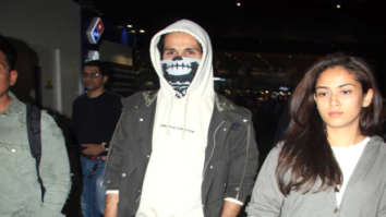 Jersey actor Shahid Kapoor hides his face from paparazzi after getting 13 stitches, arrives back in Mumbai
