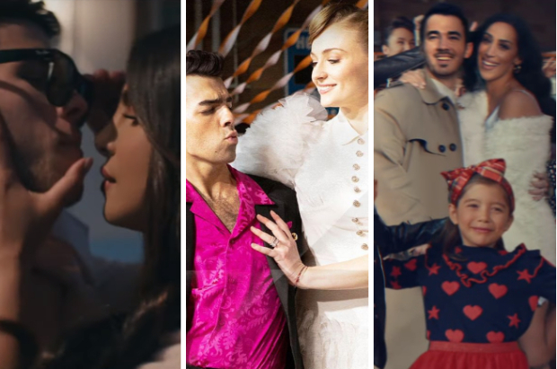 Jonas Brothers recreate Risky Business, Grease, Say Anything in What A Man Gotta Do music video featuring Priyanka Chopra, Sophie Turner, Danielle Jonas