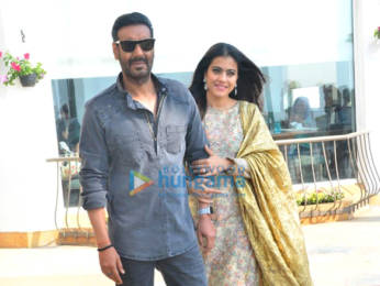 Photos: Ajay Devgn and Kajol snapped at San and Sand promoting the film Tanhaji – The Unsung Warrior