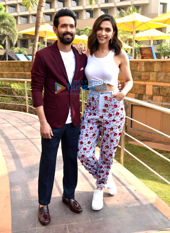 photos deepika padukone vikrant massey and meghna gulzar snapped promoting their film chhapaak 3
