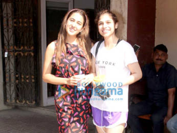 Photos: Janhvi Kapoor and Sara Ali Khan spotted at the Pilates gym
