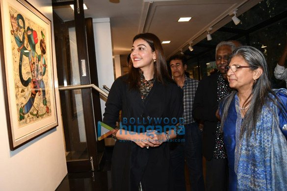 photos kajal aggarwal snapped at studio 3 art gallerys divine intervention by artist g subramanian and p gnana 6