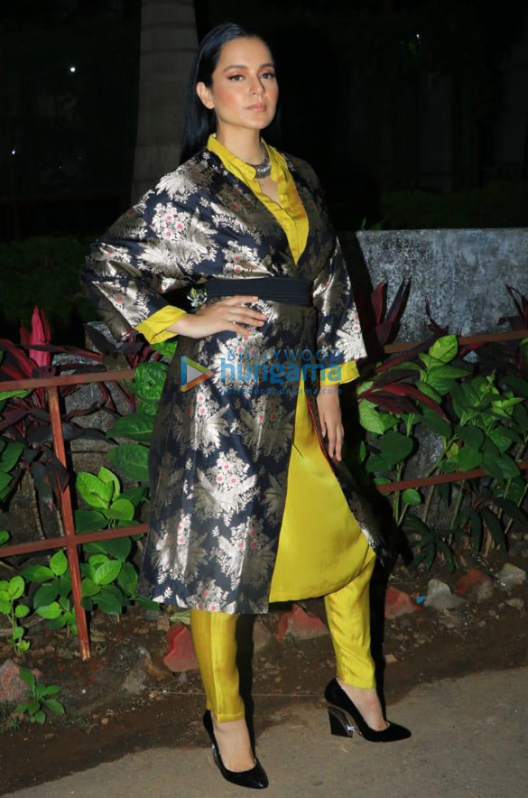 photos kangana ranaut snapped on sets of indian idol promoting her film panga 2