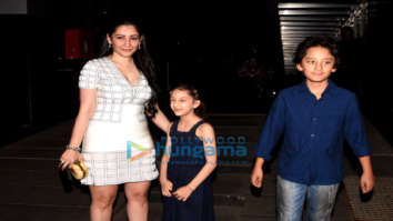 Photos: Maanyata Dutt spotted with her kids at Hakkasan in Bandra