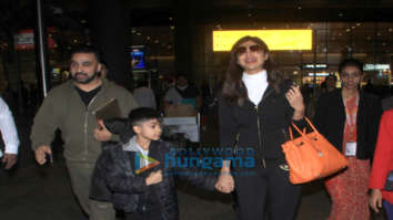 Photos: Shilpa Shetty, Viaan Raj Kundra and Raj Kundra snapped at the airport