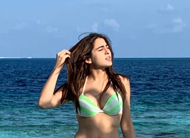 Sara Ali Khan swims into the weekend donning a white and neon green bikini