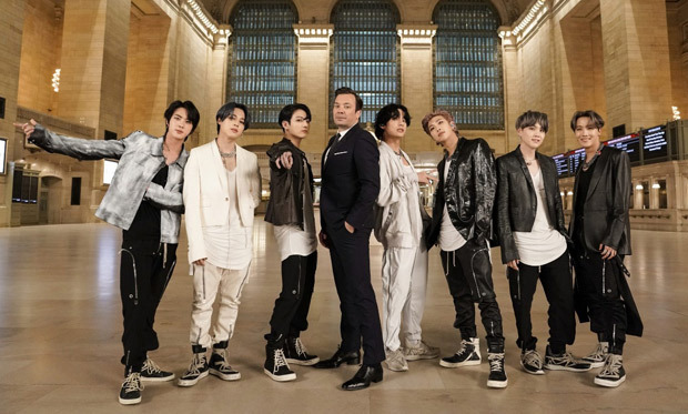 From first impressions to subway Olympics, BTS showcase iconic first performance of 'ON' at Grand Central on The Tonight Show Starring Jimmy Fallon