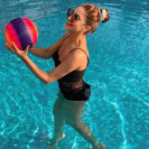 Krystle D’souza soars temperatures in a black monokini as she enjoys in the pool