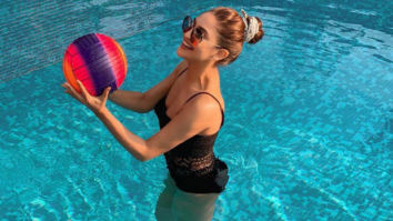 Krystle D’souza soars temperatures in a black monokini as she enjoys in the pool