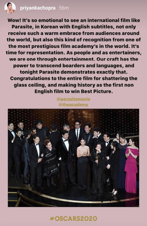 Oscars 2020: Karan Johar, Priyanka Chopra, Madhuri Dixit among others celebrate Bong Joon Ho's incredible win with Parasite