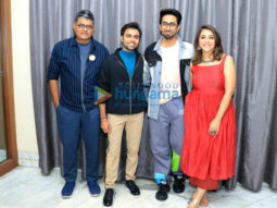 Photos: Ayushmann Khurrana, Jitendra Kumar, Maanvi Gagroo and Gajraj Rao snapped during Shubh Mangal Zyada Saavdhan promotions