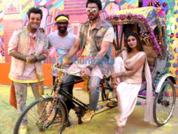 Photos: Remo D’Souza, Mouni Roy, Sunny Singh Nijjar and Varun Sharma snapped shooting a Holi song