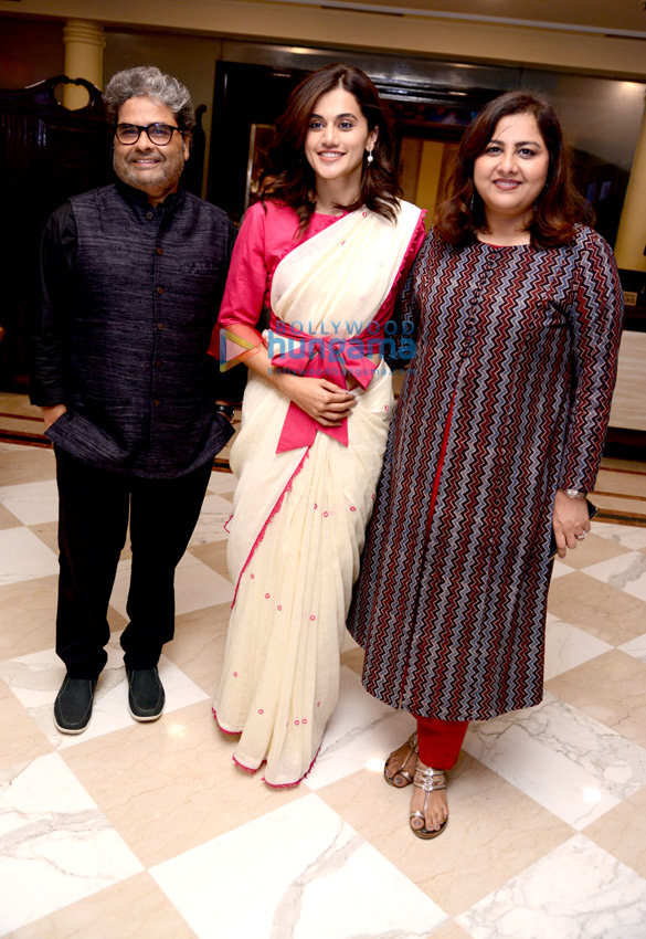 Photos: Taapsee Pannu, Vishal Bhardwaj and Anubhav Sinha snapped during Thappad press conference Photos: Taapsee Pannu, Vishal Bhardwaj and Anubhav Sinha snapped during Thappad press conference
