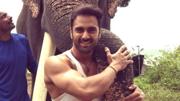 Pulkit Samrat bonds with his co-star, Unni the elephant, on the sets of Haathi Mere Saathi