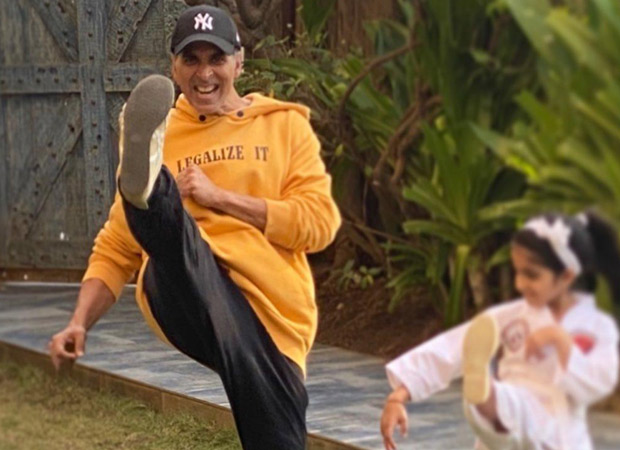 Akshay Kumar’s daughter, Nitara, walks on his footsteps as she heads for her martial arts exam after taking tips from her father