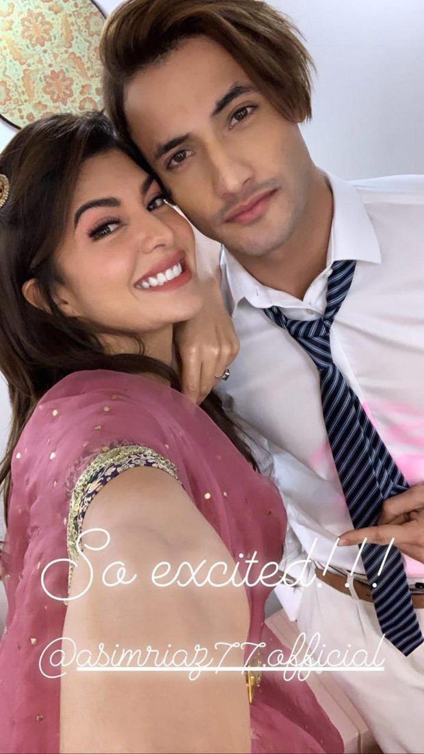 Jacqueline Fernandez and Bigg Boss 13 runner up Asim Riaz complete the shooting of their music video, ‘Mere Angne Mein’