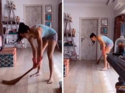 Katrina Kaif picks a broom to clean the house as Isabelle Kaif does commentary, Arjun Kapoor calls her Kaantaben 2.0 again