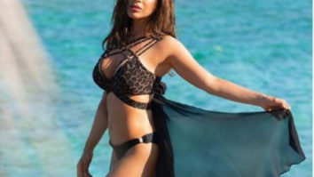 Sophie Choudry sizzles in a two piece all black BIKINI