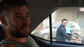 Chris Hemsworth shares a video of persistent fans chasing him on motorbikes to get autograph