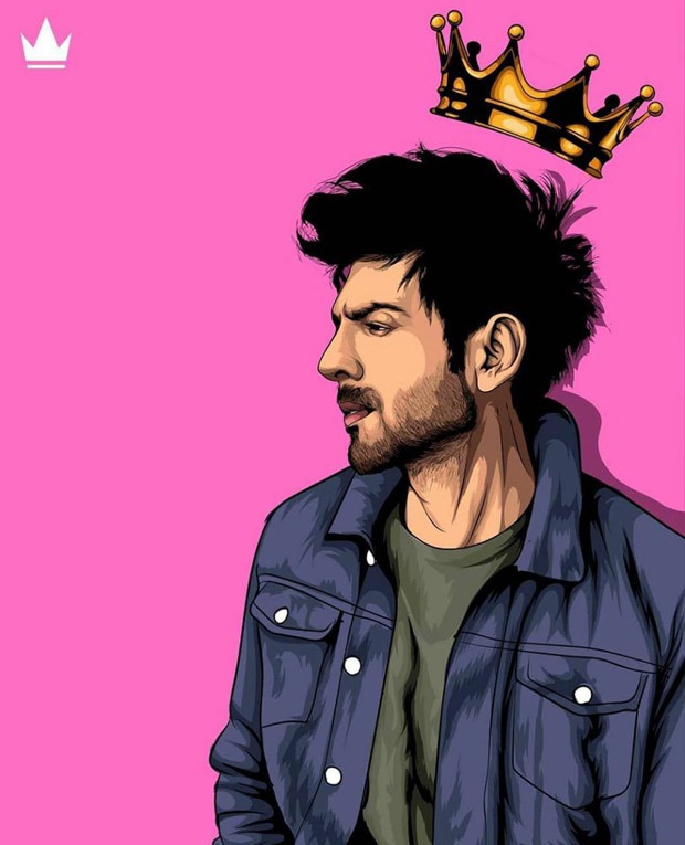 Kartik Aaryan shares an illustration, says 'even the crown can’t mess with the hair'