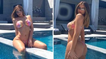 Pool Time! Kylie Jenner sets the temperature soaring in tiny pink bikini