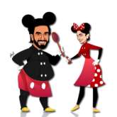 Ranveer Singh and Deepika Padukone channel their inner Mickey and Minnie mouse in this illustration