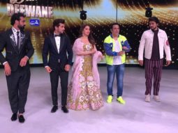 Arjun Bijlani shares a picture from Dance Deewane when they learned dance steps from Govinda and Madhuri Dixit