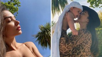 Bikini clad Amy Jackson shares cuddles with her cute son