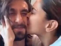 Deepika Padukone gives a sweet kiss to Ranveer Singh, says ‘world’s most squishable face’