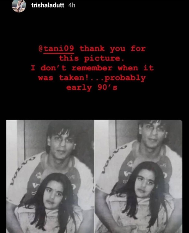 Sanjay Dutt's daughter Trishala Dutt shares unseen photo with Shah Rukh Khan 
