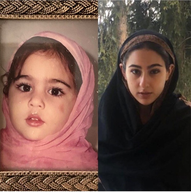 Sara Ali Khan wishes everyone 'Eid Mubarak' with a then and now picture 