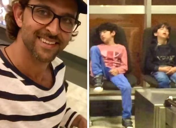 Father's Day 2020: Hrithik Roshan shares funny video of son Hridaan sleepwalking, Hrehaan falling asleep at the airport 