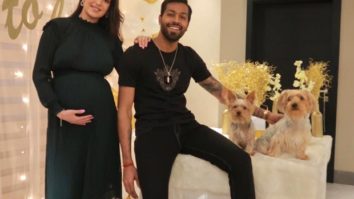 Hardik Pandya poses with wife Natasa Stankovic at the latter’s baby shower, see photo
