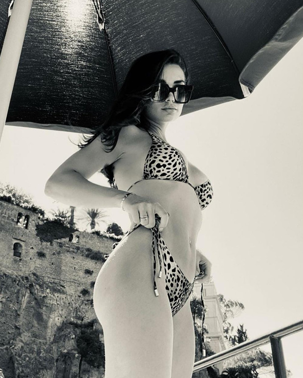 Amy Jackson sizzles in animal print bikini on a sunny day Amy Jackson sizzles in animal print bikini on a sunny day