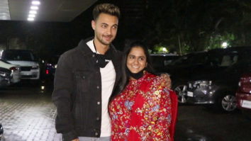 Aayush Sharma and Arpita Khan spotted at Sohail Khan’s residence for Ganpati Darshan