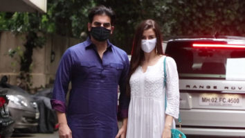 Arbaaz Khan and Giorgia Andriania spotted at Sohail Khan’s residence for Ganpati Darshan