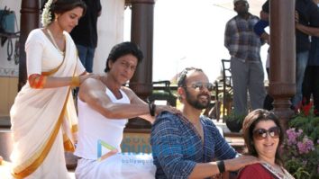 on the sets of the movie Chennai Express