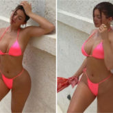 Kylie Jenner flaunts her curves in skimpy pink bikini as she enjoys her 23rd birthday getaway at Turks and Caicos 