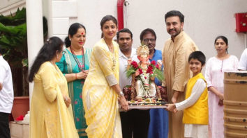 Shilpa Shetty spotted with her family during Ganpati visarjan