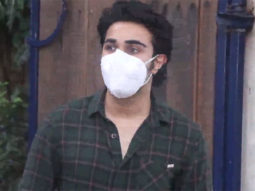 Aadar Jain snapped at a dubbing studio in Bandra