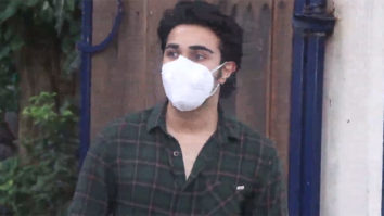 Aadar Jain snapped at a dubbing studio in Bandra