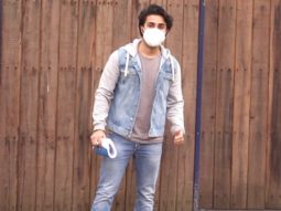 Aadar Jain snapped at a dubbing studio in Bandra