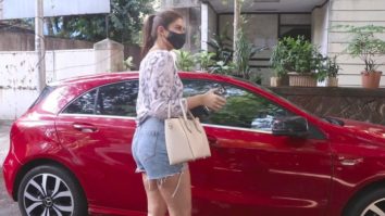Elnaaz Norouzi snapped post dubbing in Bandra