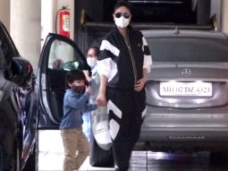 Kareena Kapoor Khan and her son Taimur Ali Khan snapped at her mom Babita Kapoor’s house in Bandra