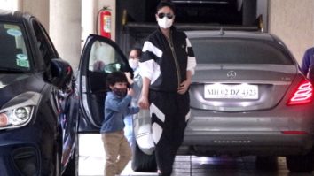Kareena Kapoor Khan and her son Taimur Ali Khan snapped at her mom Babita Kapoor’s house in Bandra